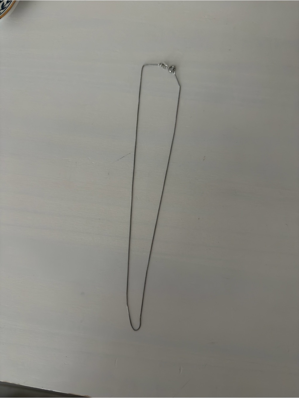 925 Sterling Silver Thin Box Chain Necklace